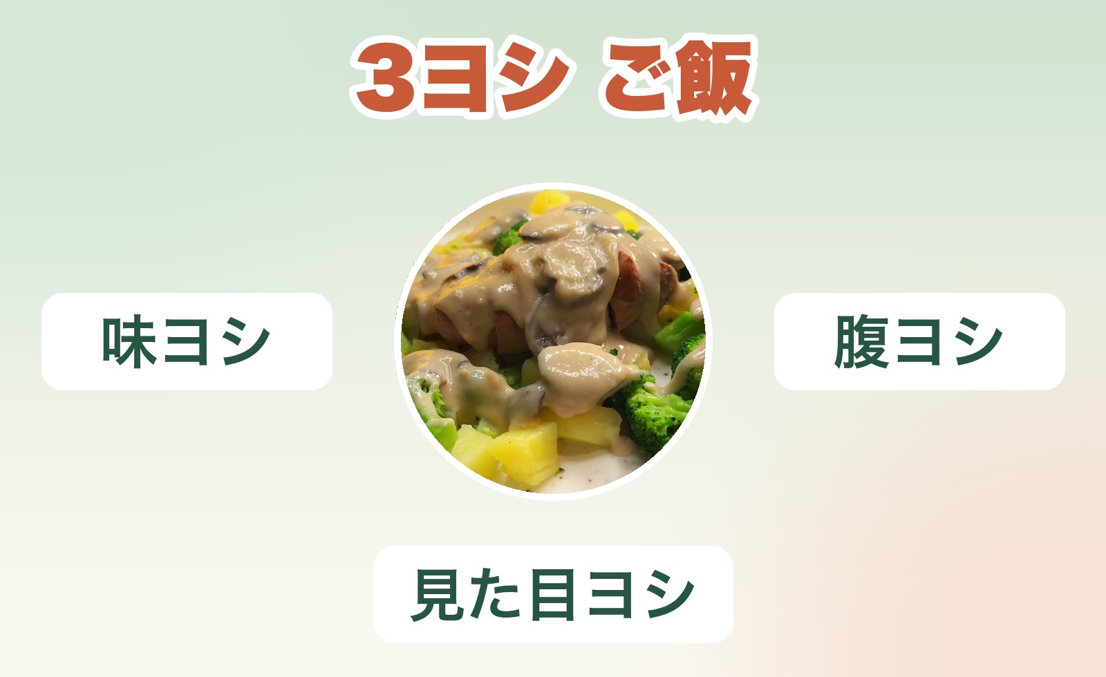 3ヨシご飯 味ヨシ・腹ヨシ・見た目ヨシ